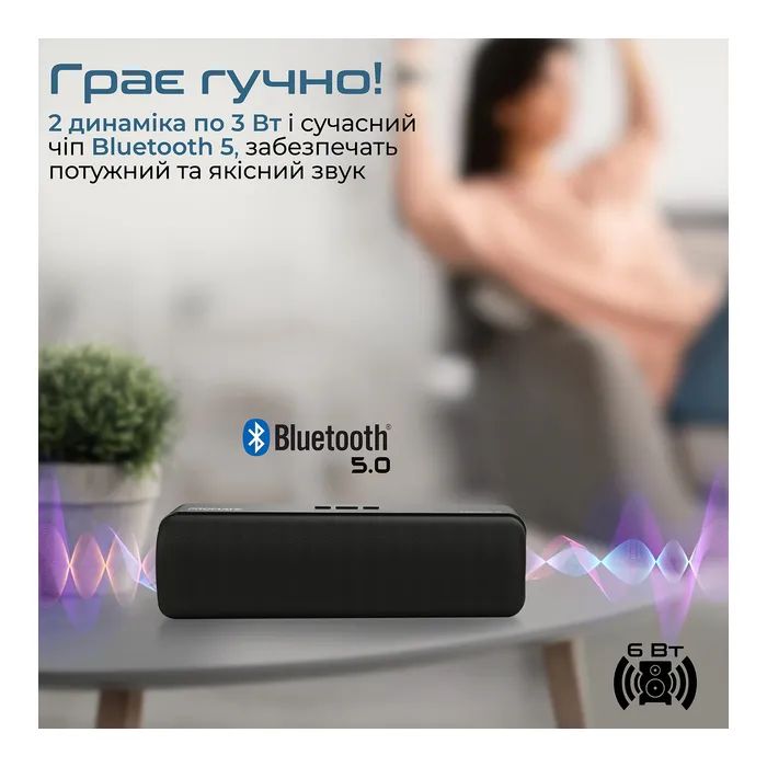Акустическая система Promate Capsule-2 Black (capsule-2.black) изображение 3