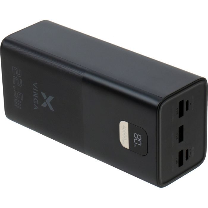 Батарея універсальна Vinga 50000 mAh 22.5W Display Black (VPBB5022) зображення 4