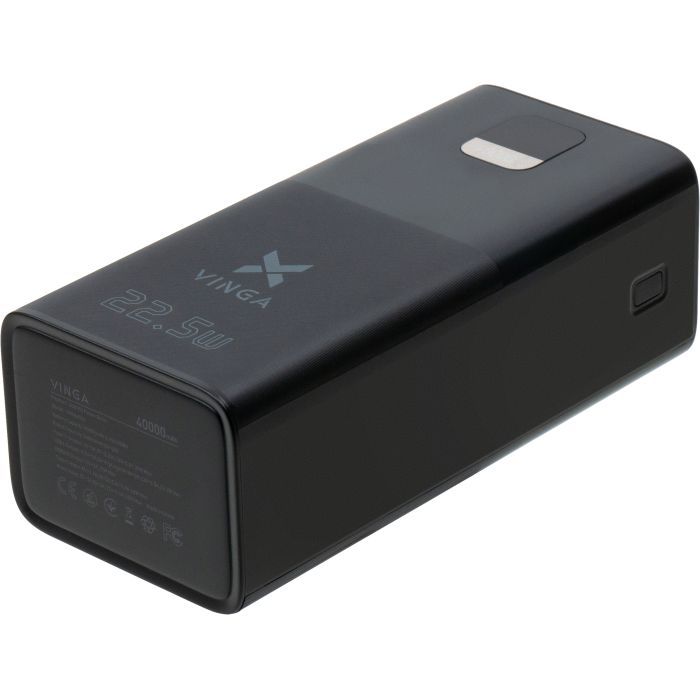 Батарея універсальна Vinga 50000 mAh 22.5W Display Black (VPBB5022) зображення 6