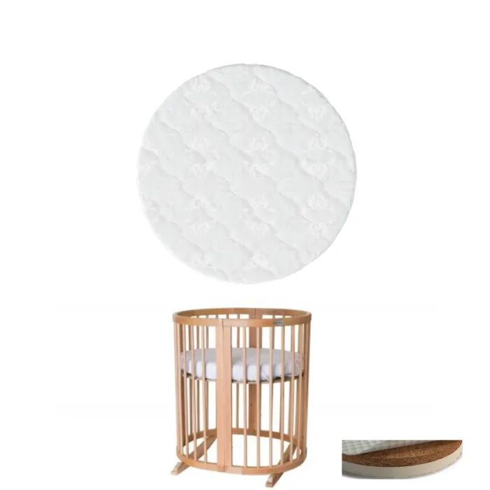 Матрас для детской кроватки Ingvart Smart Bed Round кокос+латекс, 72х72 см (344) изображение 2