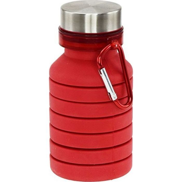 Бутылка для воды Bergamo Pagoda силіконова 550 мл червоний (3000B-2)