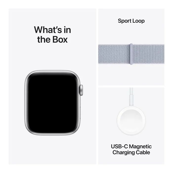 Смарт-годинник Apple Watch SE 2024 GPS 44mm Starlight Aluminium Case with Lake Green Sport Loop (MXEW3QH/A) зображення 7