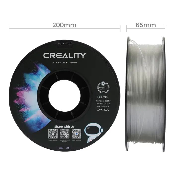 Пластик для 3D-принтера Creality PETG 1.75мм, white, 4x1кг (3301030085) изображение 6