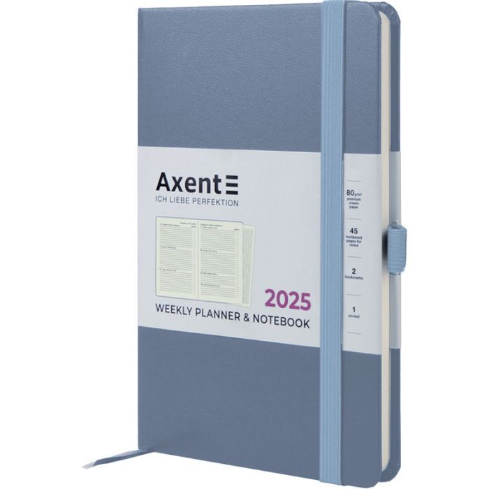 Еженедельник Axent датированный 2025 Partner Strong 125х195 мм, винный (8505-25-46-A)