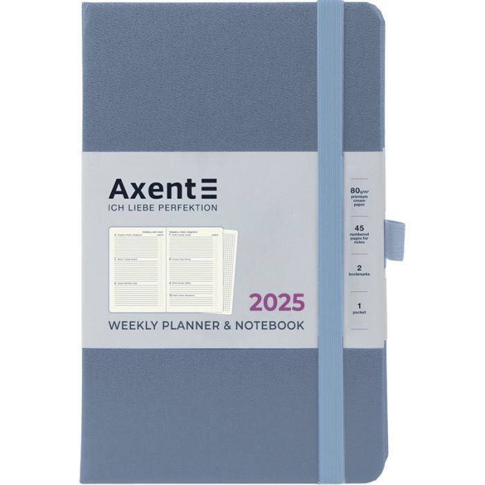 Еженедельник Axent датированный 2025 Partner Strong 125х195 мм, винный (8505-25-46-A) изображение 2