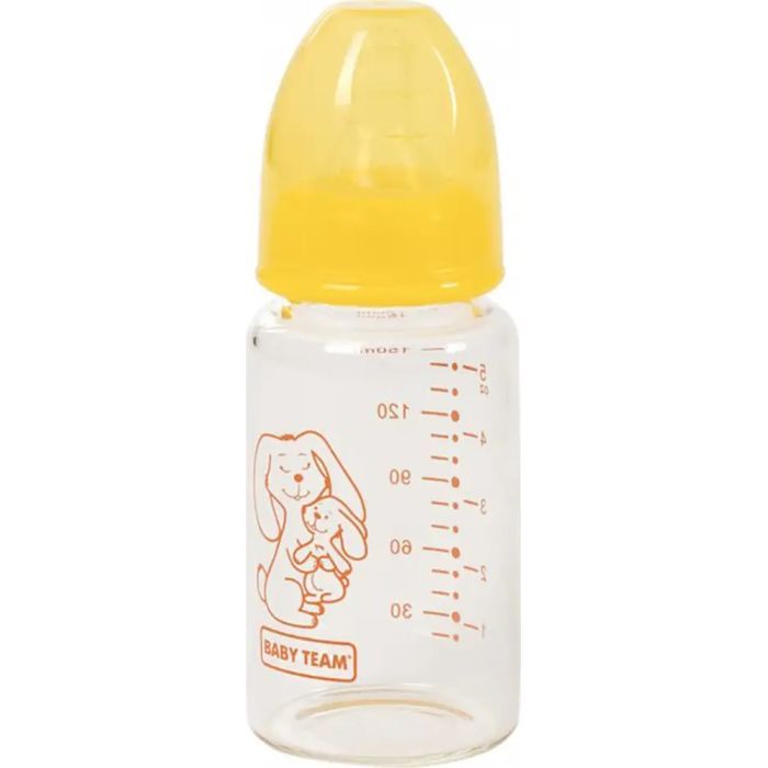 Пляшечка для годування Baby Team Скляна 150 мл (4824428012102)