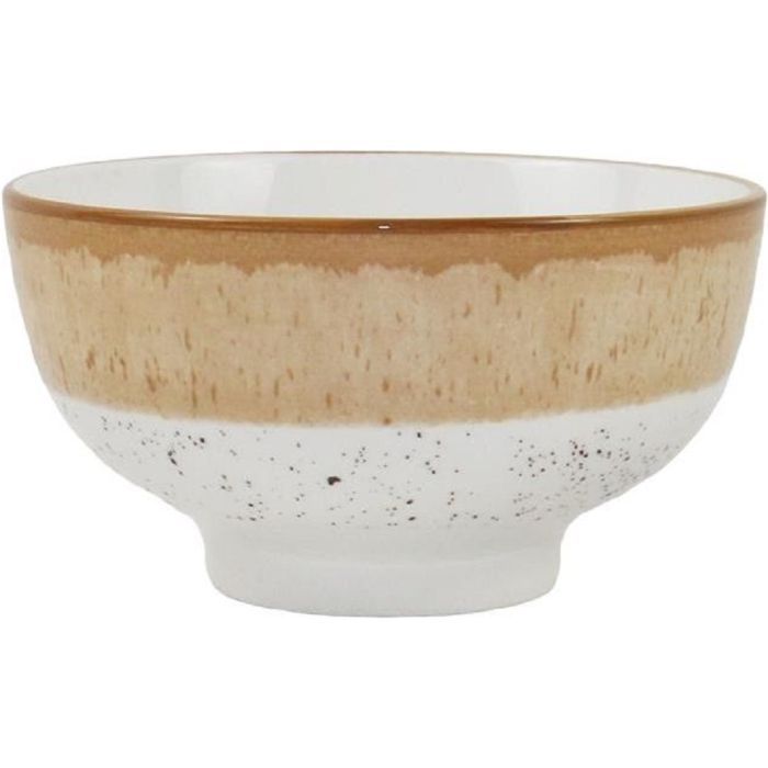 Салатник Ardesto Siena 340мл, 11.5см, порцеляна, біло-жовтий (AR2914SBG)
