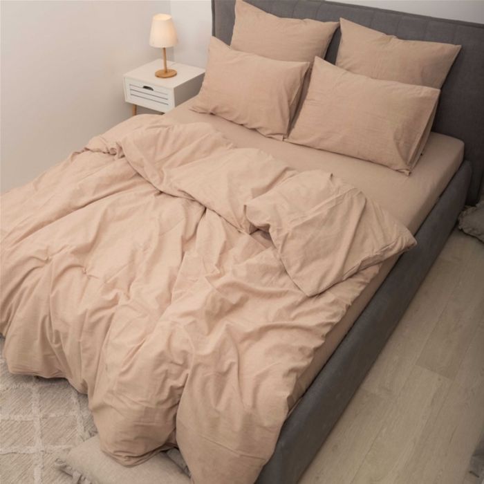 Постільна білизна MirSon Cream beige Варена бавовна 200х220 (2200007885329) зображення 3