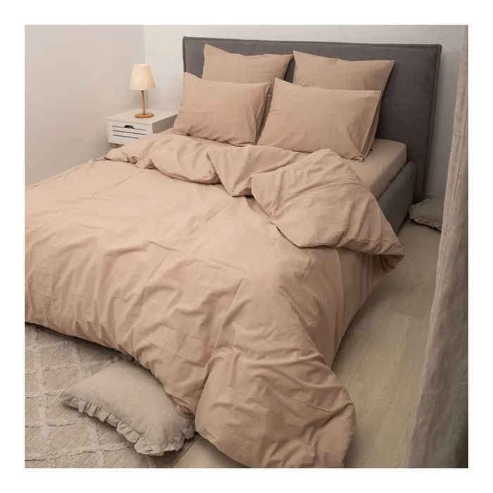 Постільна білизна MirSon Cream beige Варена бавовна 200х220 (2200007885329) зображення 5