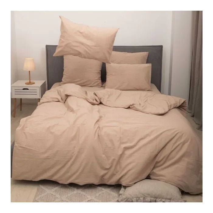 Постільна білизна MirSon Cream beige Варена бавовна 200х220 (2200007885329) зображення 8