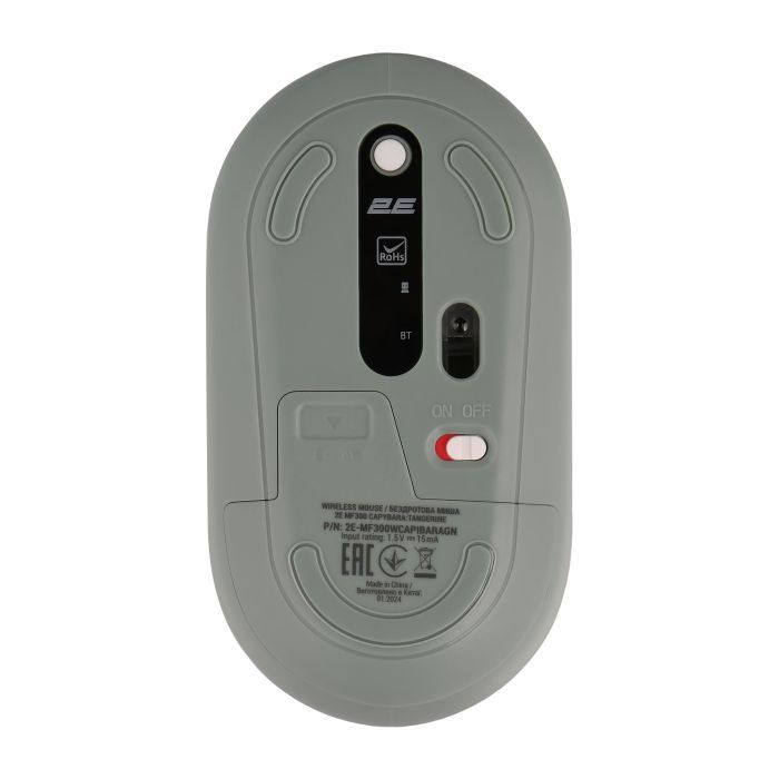 Мишка 2E MF300 CAPYBARATANGERINE Silent Wireless/Bluetooth Green (2E-MF300WCAPIBARAGN) зображення 2