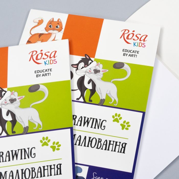 Альбом для малювання Rosa Kids склейка Cats А4 20 аркушів (4823098543046) зображення 3