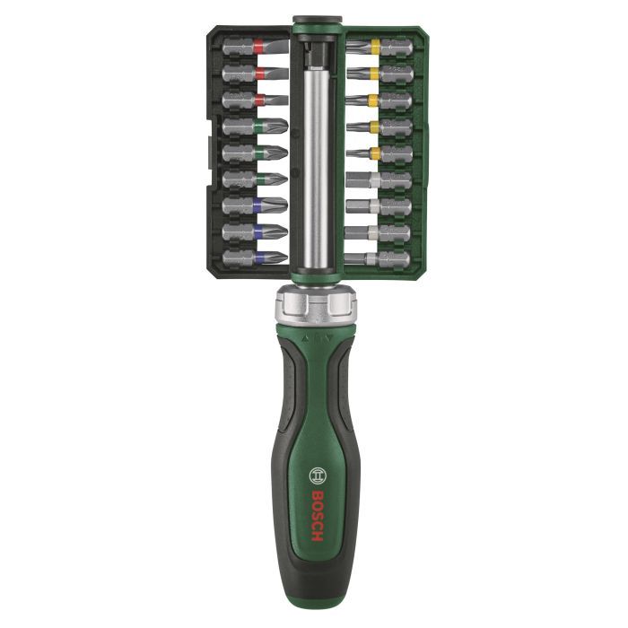 Набір викруток Bosch з тріскачкою, 18 біт, 225мм, сталь CrV (1.600.A02.Z9A) зображення 2