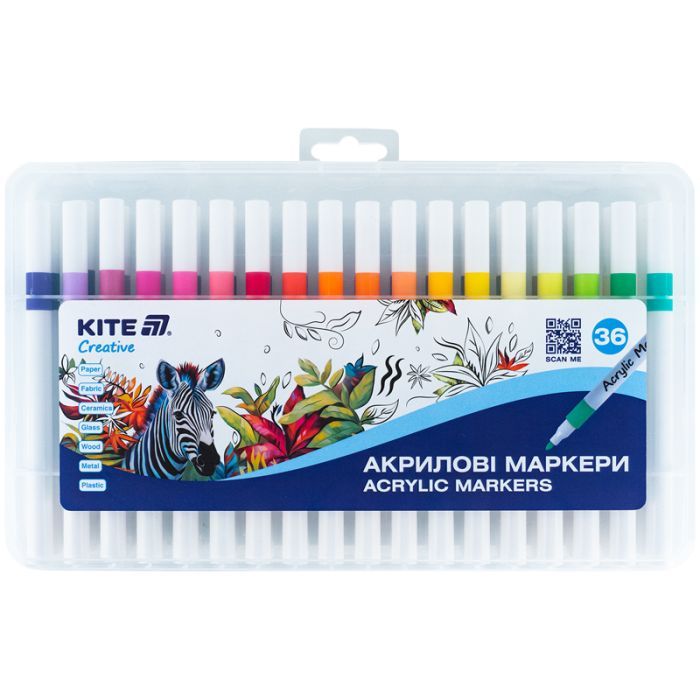 Художественный набор Kite Creative акриловые, набор 36 шт (K-1158)