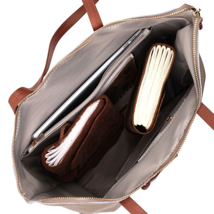 Сумка Vintage Женская из натуральной кожи Бежевая (22304) изображение 7