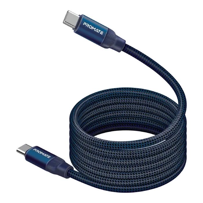 Дата кабель USB-C to USB-C springy.blue Promate (springy.blue)