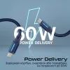 Дата кабель USB-C to USB-C springy.blue Promate (springy.blue) изображение 3