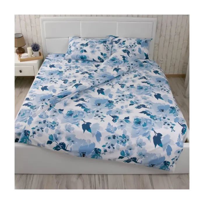Постільна білизна Руно Blue flowers бязь набивна євро (845.114_Blue flowers) зображення 3