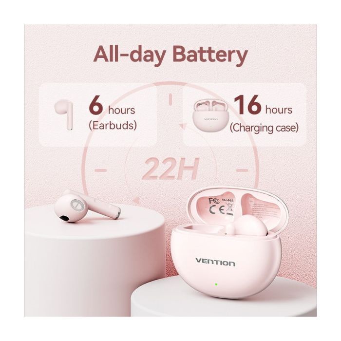 Наушники Vention Elf Earbuds E06 Pink (NBKP0) изображение 8
