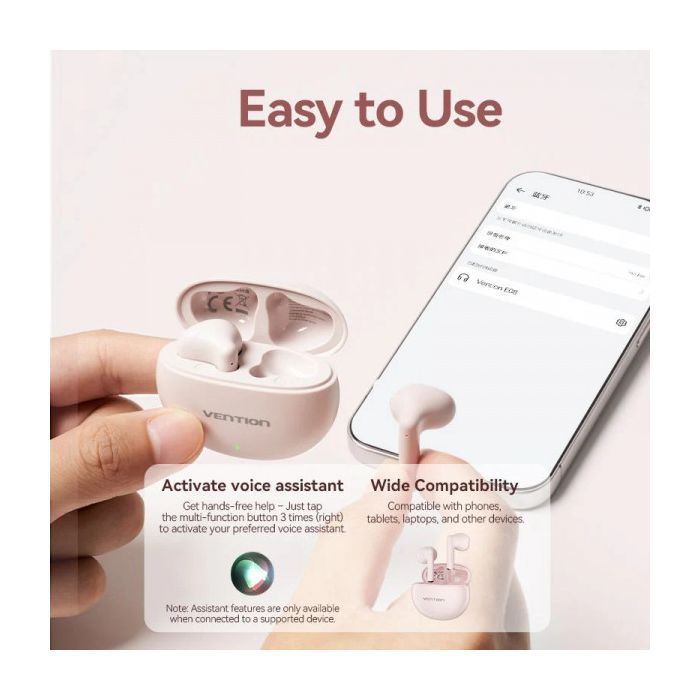 Наушники Vention Elf Earbuds E06 Pink (NBKP0) изображение 9