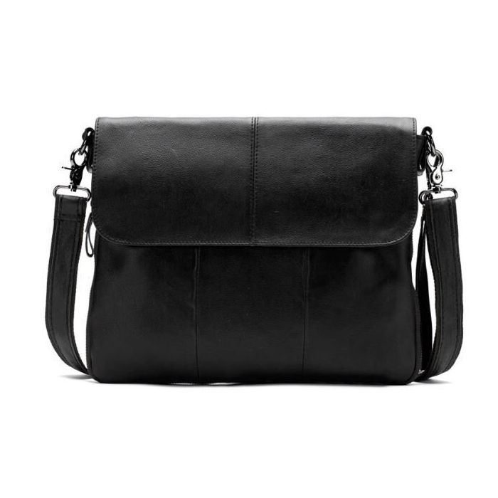 Сумка Vintage Кожаная Черная (14852) изображение 2