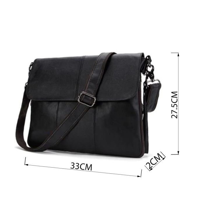 Сумка Vintage Кожаная Черная (14852) изображение 3