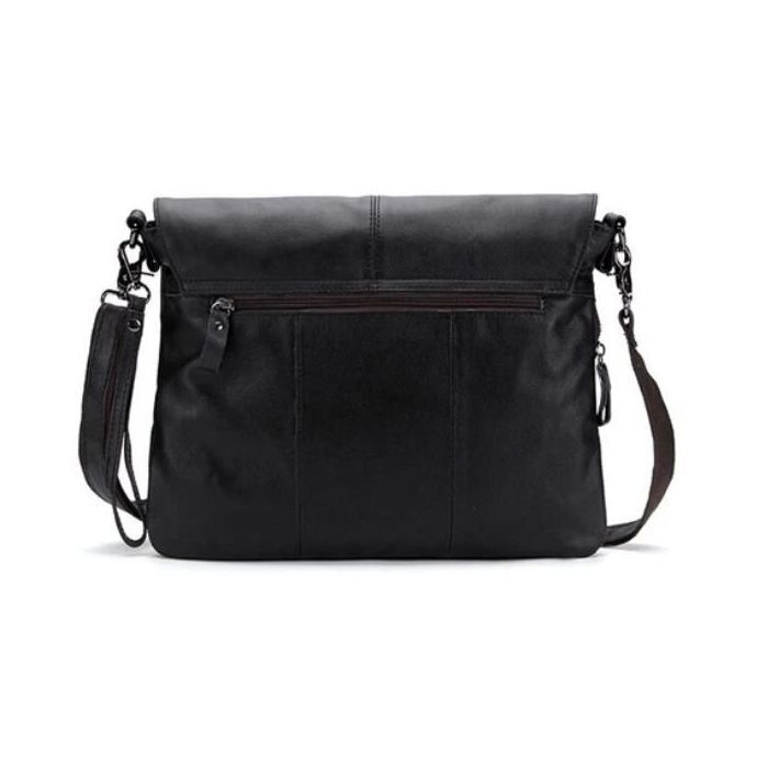 Сумка Vintage Кожаная Черная (14852) изображение 7