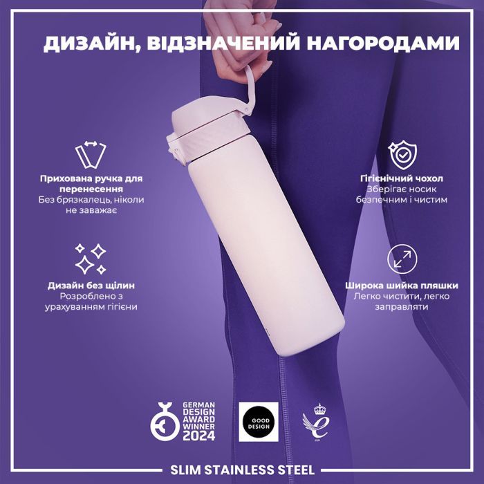Пляшка для води ION8 OneTouch Stainless Steel 600 мл Blue (I8SS600BLU) зображення 4