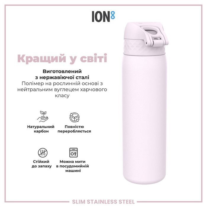 Пляшка для води ION8 OneTouch Stainless Steel 600 мл Blue (I8SS600BLU) зображення 6