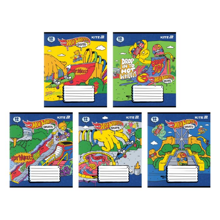 Тетрадь Kite Hot Wheels, 12 листов, клетка (HW25-232-2)