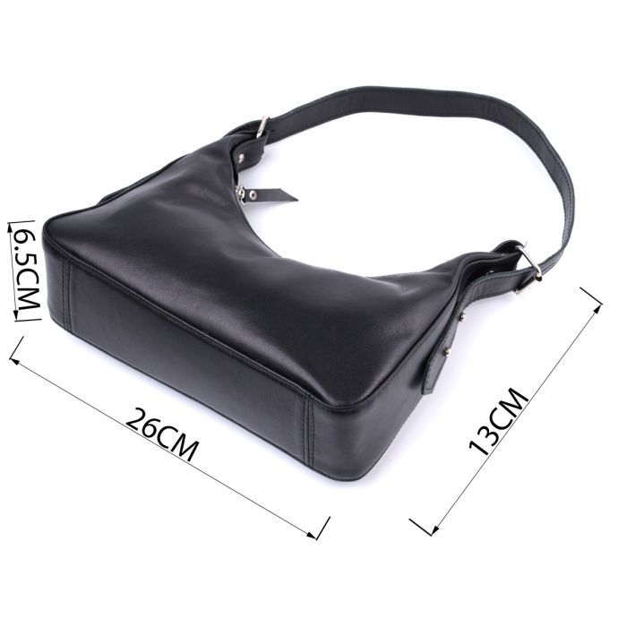 Сумка Shvigel З натуральної шкіри Чорна (22834) зображення 3