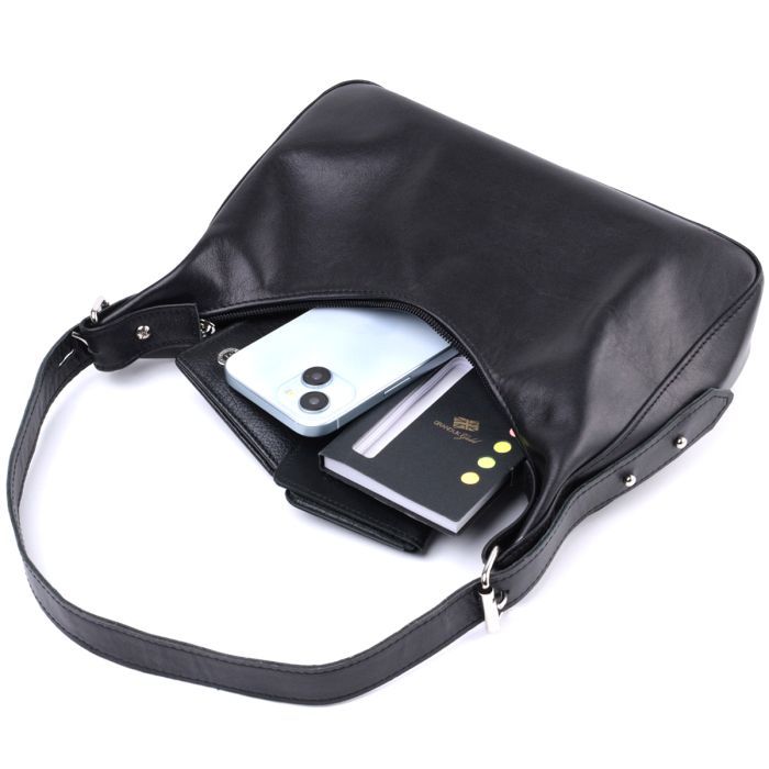 Сумка Shvigel З натуральної шкіри Чорна (22834) зображення 8