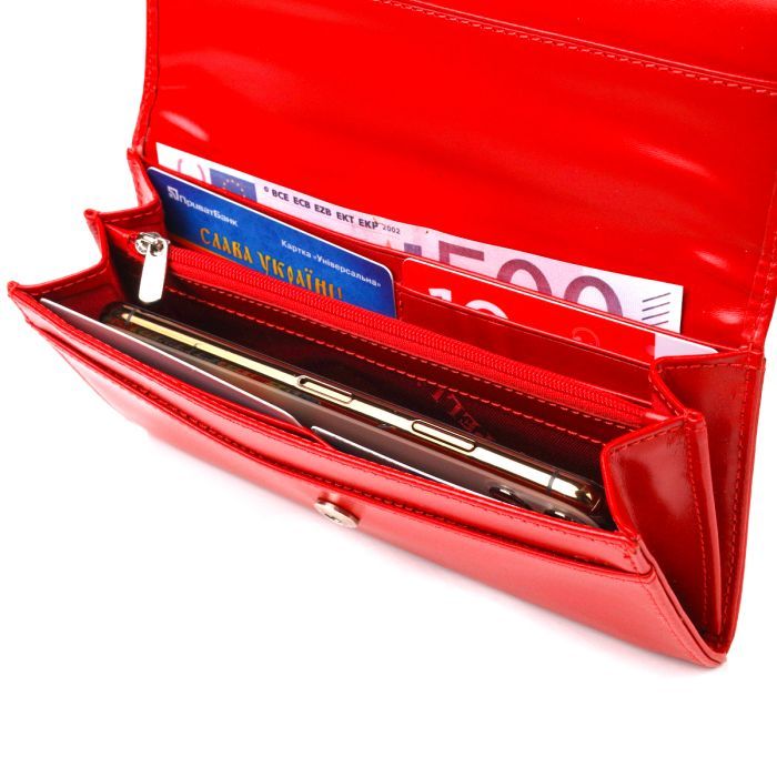 Гаманець Canpellini З натуральної шкіри Червоний (21626) зображення 6