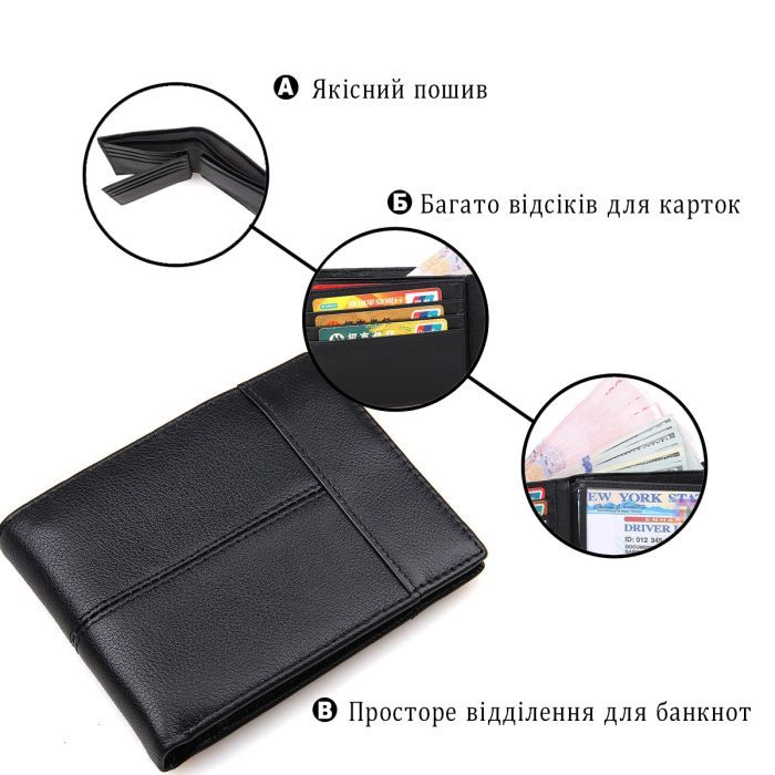 Кошелек Vintage Черный (14448) изображение 4