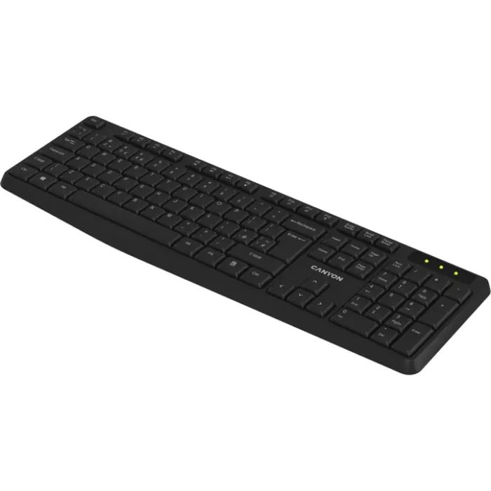Клавиатура Canyon KB-W01 Water resistant Wireless UA Black (CNE-CKEYW01) изображение 2