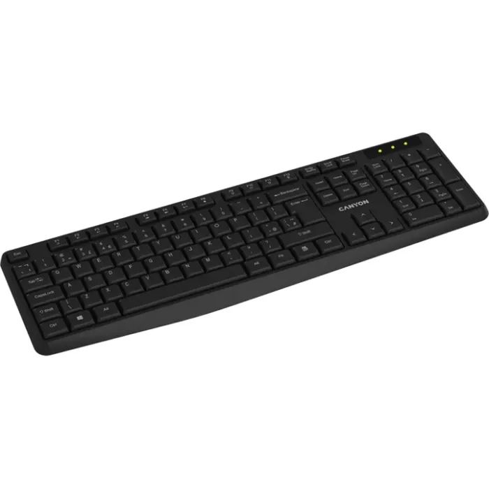 Клавиатура Canyon KB-W01 Water resistant Wireless UA Black (CNE-CKEYW01) изображение 4