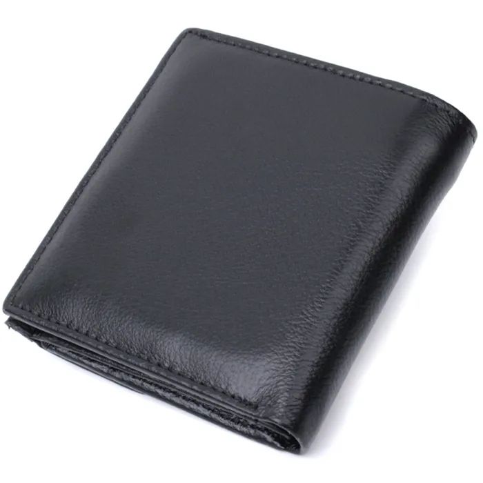 Портмоне ST Leather З натуральної шкіри Чорне (22724) зображення 2