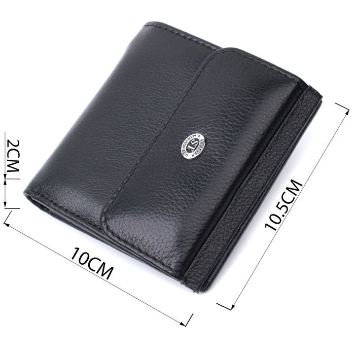 Портмоне ST Leather З натуральної шкіри Чорне (22724) зображення 3