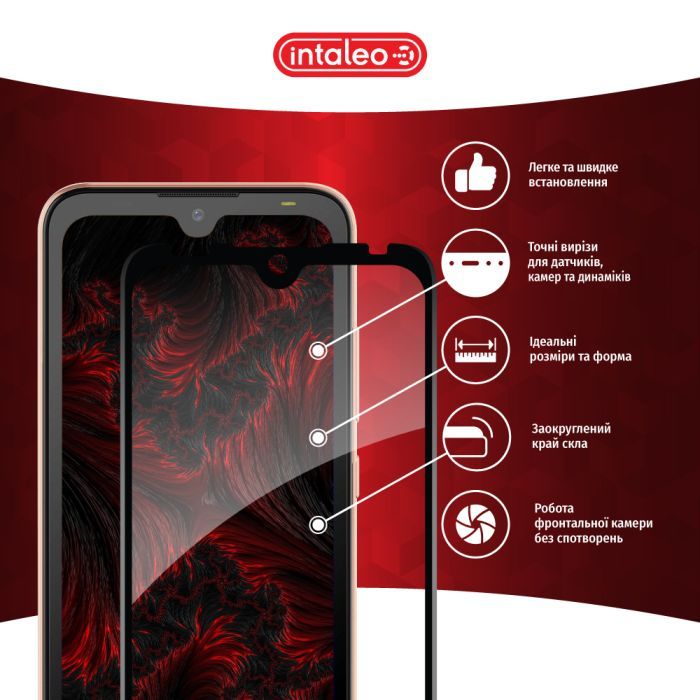 Скло захисне Intaleo Full Glue Tecno Pop 5 Go Black (1283126573378) зображення 3