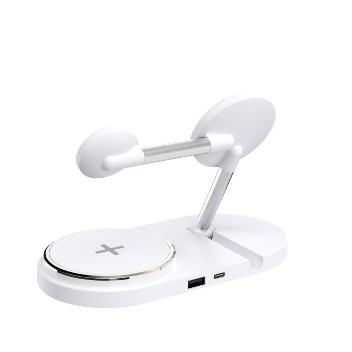 Зарядное устройство Armorstandart Wireless Charging H101 3 in 1 Magnetic White (ARM78102) изображение 2