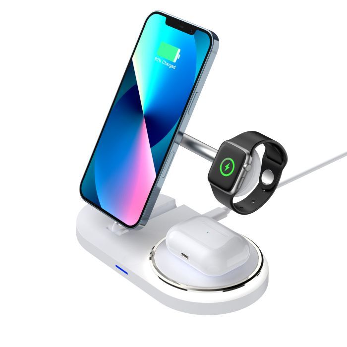 Зарядное устройство Armorstandart Wireless Charging H101 3 in 1 Magnetic White (ARM78102) изображение 4