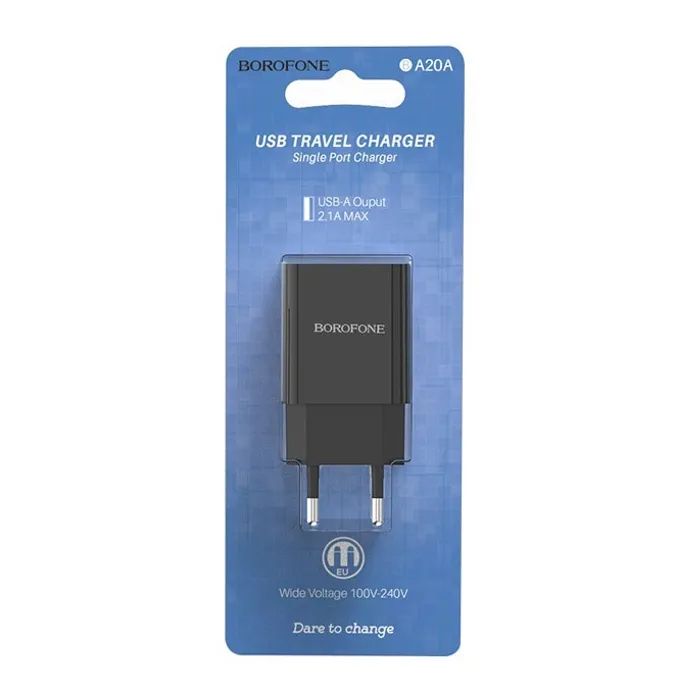 Зарядное устройство BOROFONE BA20A Sharp USB 10.5W Black (6931474702081) изображение 3