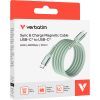 Дата кабель USB-C to USB-C 1.2m Magnetic 60W green Verbatim (31864) зображення 4