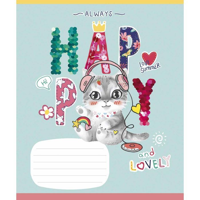 Зошит Школярик I love you 12 аркушів лінія (012-3295L) зображення 2