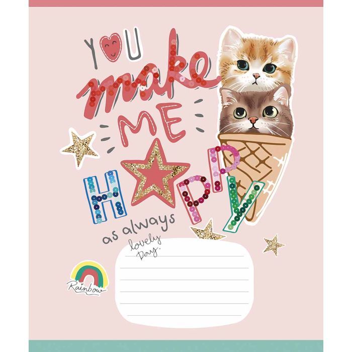 Зошит Школярик I love you 12 аркушів лінія (012-3295L) зображення 3