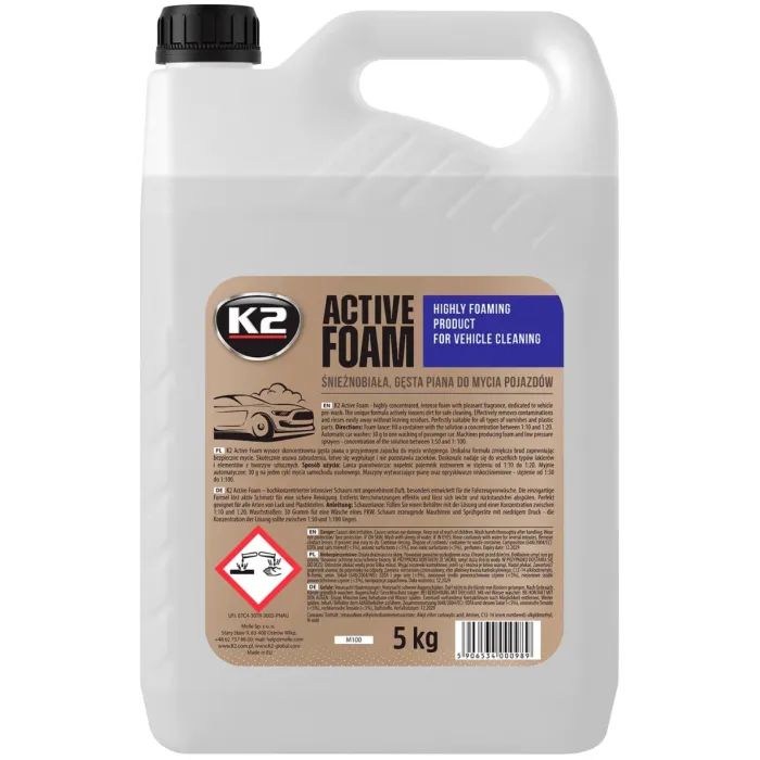 Автошампунь K2 Active Foam для миття авто 5 кг (M100)