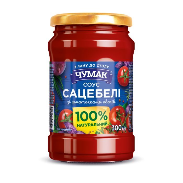 Соус Чумак Сацебели с овощами 300 г с/б (4823096007854)