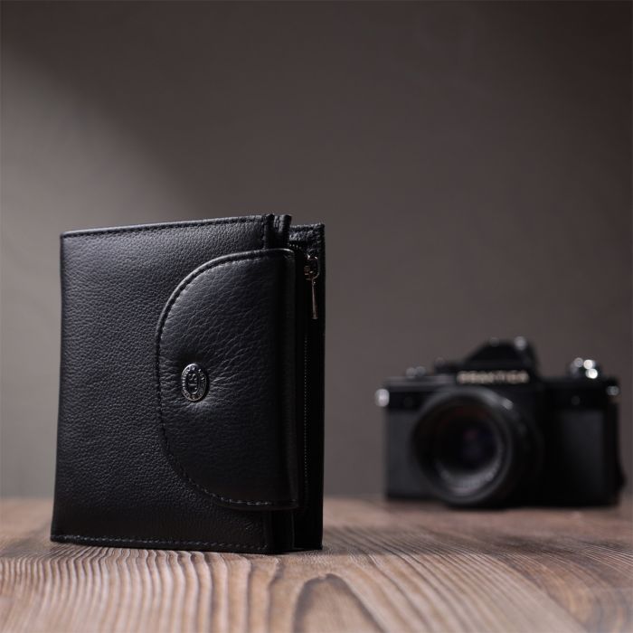 Гаманець ST Leather З натуральної шкіри Чорний (22711) зображення 10