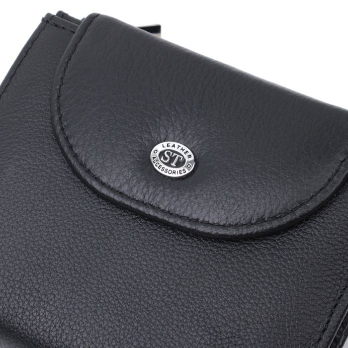 Гаманець ST Leather З натуральної шкіри Чорний (22711) зображення 5