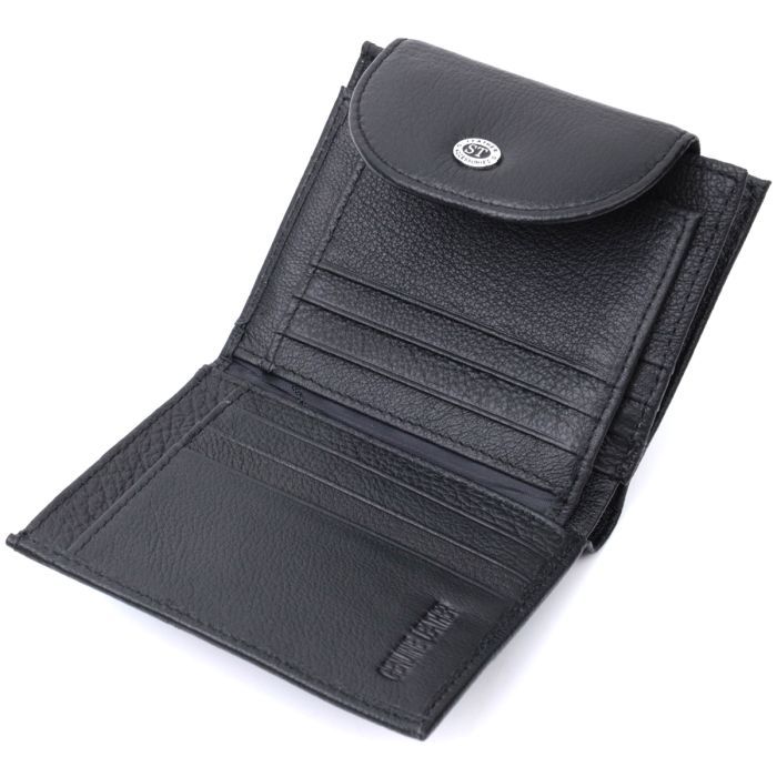 Гаманець ST Leather З натуральної шкіри Чорний (22711) зображення 7